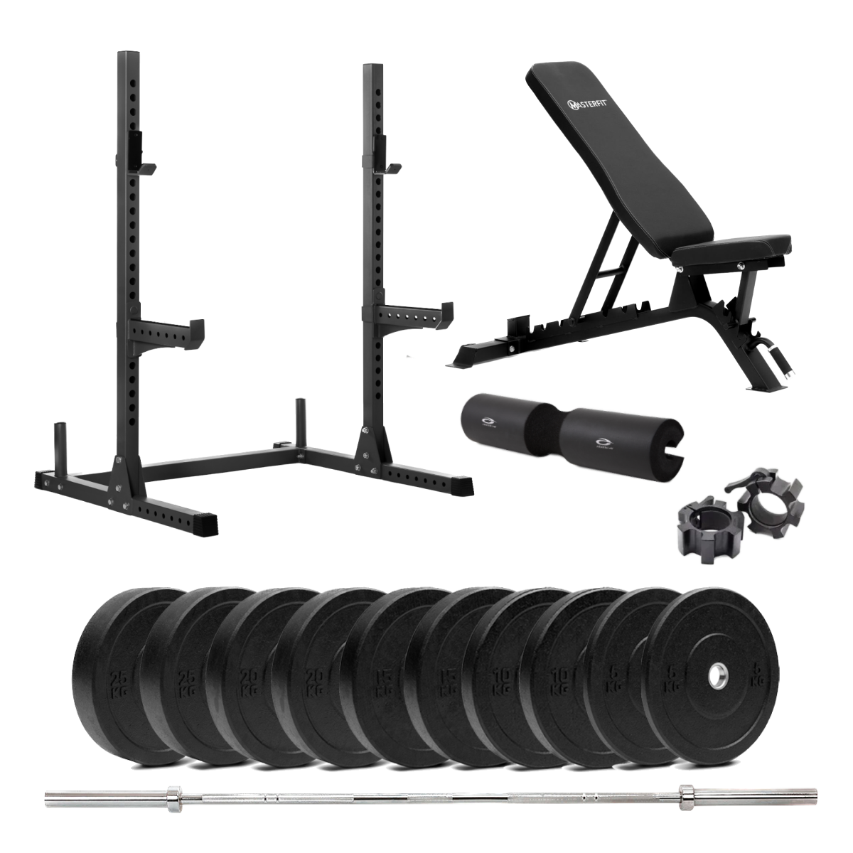 Masterfit 200 Squat Rack Styrkepakke 90 kg